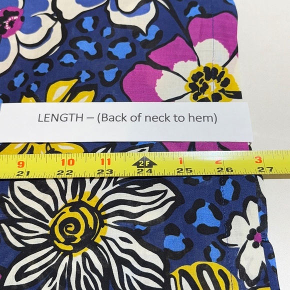 Vera Bradley Women LongSleeve Button Shirt Sz M Cotton Lightweight Summer Spring - Picture 8 of 10